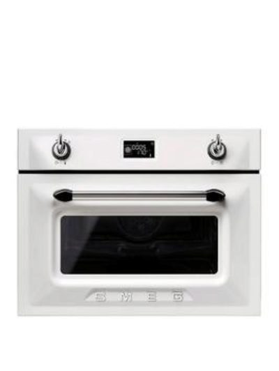 Smeg Sf4920Mcb 45Cm Built In Compact Combination Microwave Oven